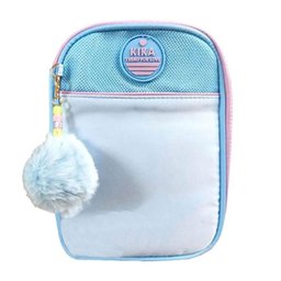Estojo Escolar Infantil Box Style Kk2547e Azul - Kika - 1