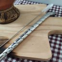 Ver imagem 3 de Bomba para Tomar Chimarrão Mate Inox Mil Furos 24cm Bortonaggio Chima Bojo Rosca Escovinha