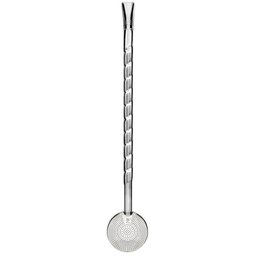 Bomba para Tomar Chimarrão Mate Inox Mil Furos 24cm Bortonaggio Chima Bojo Rosca Escovinha - 1