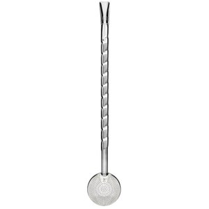 Bomba para Tomar Chimarrão Mate Inox Mil Furos 24cm Bortonaggio Chima Bojo Rosca Escovinha