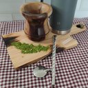 Ver imagem 4 de Bomba para Tomar Chimarrão Mate Inox Mil Furos 24cm Bortonaggio Chima Bojo Rosca Escovinha