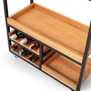 Ver imagem 5 de Carrinho Aparador Adega Bar Café Madeira Maciça Industrial