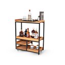 Ver imagem 3 de Carrinho Aparador Adega Bar Café Madeira Maciça Industrial