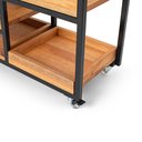 Ver imagem 4 de Carrinho Aparador Adega Bar Café Madeira Maciça Industrial