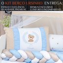Ver imagem 3 de Kit Berço Trança Ursinho Marinho Menino 11 Peças com Saia:azul
