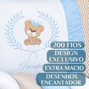 Ver imagem 4 de Kit Berço Trança Ursinho Marinho Menino 11 Peças com Saia:azul