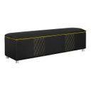 Ver imagem 3 de Baú Organizador Fighter para Quarto Gamer 140cm Corino:preto e Amarelo