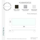 Ver imagem 4 de Porta Shampoo para Banheiro Prateleira Acessórios em Vidro Grego Metal Preto Fosco Patmos