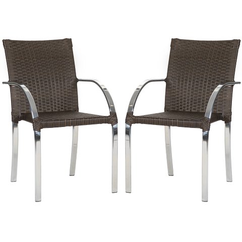 2 Cadeira Ascoli Decore Mobília Pedra Ferro