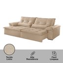 Ver imagem 5 de Sofá Parma Linho 03 Lugares 02 Módulos de 100m B25cm Meu Sofá Online