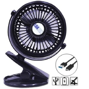 Ventilador Mini Portátil Escritório Casa com 3 Veloc Usb