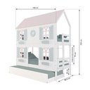Ver imagem 3 de Treliche Casinha Bela com Coração 4 Janelas Venezianas - Madeira Maciça Branco/rosa/verde Housin
