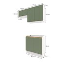 Ver imagem 2 de Lavanderia Modulada Kappesberg Celeste 3 Peças Branco/verde 140cm