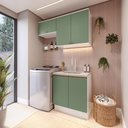 Ver imagem 1 de Lavanderia Modulada Kappesberg Celeste 3 Peças Branco/verde 140cm