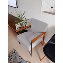 Ver imagem 4 de Poltrona Decorativa para Sala Trindade Estilo Industrial em Linho Sanna Decor
