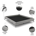Ver imagem 3 de Cama King Base Box 193x203cm Pés de Ferro Cold P02 Veludo Cinza - Mpozenato