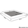Cama King Base Box 193x203cm Pés de Ferro Cold P02 Veludo Cinza - Mpozenato - 4