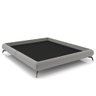 Cama King Base Box 193x203cm Pés de Ferro Cold P02 Veludo Cinza - Mpozenato - 1