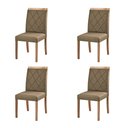 Ver imagem 1 de Kit 4 Cadeiras Decorativas Sala de Jantar Luxo Anita Facto Fendi - Mozzelar