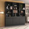 Armário/Estante Escritório 3 Portas Multimóveis MP7001 Preto - 2