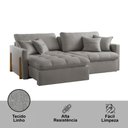 Ver imagem 5 de Sofá Cama Retrátil e Reclinável Lisboa 260cm Braço 10cm Meu Sofá Online