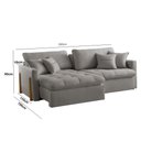 Ver imagem 2 de Sofá Cama Retrátil e Reclinável Lisboa 260cm Braço 10cm Meu Sofá Online