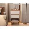 Mesinha Lateral Duda para Quarto com Duas Gavetas e Um Nicho Off White - 2