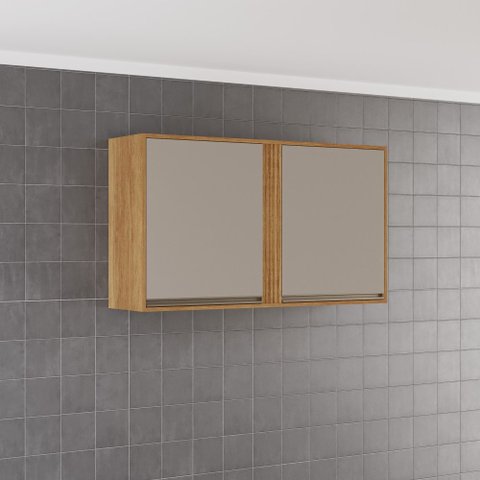 Armário Aéreo 2 Portas Pérola Sallêto 120cm Sallêto:cinamomo/off