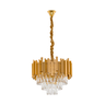 Luminária Pendente Lustre Luxuoso Dourado e Cristais Vana Sindora Inl102 - 3