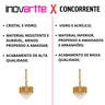 Luminária Pendente Lustre Luxuoso Dourado e Cristais Vana Sindora Inl102 - 2