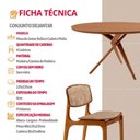Ver imagem 4 de Conjunto de Jantar Ballare 4 Lugares Tampo MDF Cadeiras Malta Imbuia 135cm Moderna