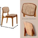 Ver imagem 3 de Conjunto de Jantar Ballare 4 Lugares Tampo MDF Cadeiras Malta Imbuia 135cm Moderna