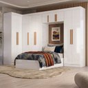 Ver imagem 1 de Guarda Roupa Modulado de Canto 10 Portas Branco
