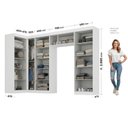 Ver imagem 3 de Guarda Roupa Modulado de Canto 10 Portas Branco
