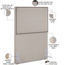 Ver imagem 4 de Cabeceira Cama Box Solteiro Com Tachas 100 cm Vicenza L02 Linho Bege - Lyam Decor