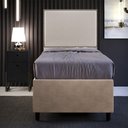 Ver imagem 3 de Cabeceira Cama Box Solteiro Com Tachas 100 cm Vicenza L02 Linho Bege - Lyam Decor