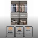 Ver mais imagens de Guarda Roupa Casal Modulado Versa em MDF 4 Portas com 6 Gavetas 2 Cabideiros 2 Prateleiras