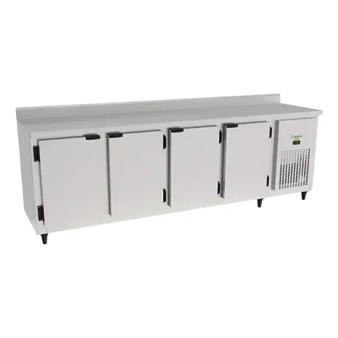 Balcão Refrigerado Encosto 4 Portas 2,5 Mts Total Inox 86kbsc250dii Kofisa