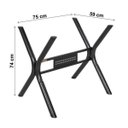 Ver imagem 4 de Conjunto de Mesa com 4 Cadeiras Luna Bege/Craqueado Preto/Junco Manteiga