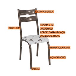 Conjunto de Mesa com 4 Cadeiras Luna  - 9