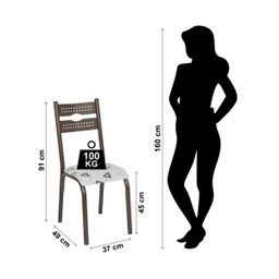 Conjunto de Mesa com 4 Cadeiras Luna  - 10