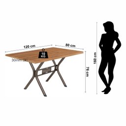 Conjunto de Mesa com 4 Cadeiras Luna  - 6