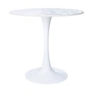 Ver imagem 1 de Mesa Saarinen Tulipa Redonda 80cm Tampo Madeira Preto Sala Cozinha Jantar