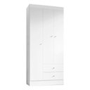 Ver imagem 1 de Guarda Roupa Solteiro Versa 3 Portas Branco Rosa Flex Fosco - Kits Paraná