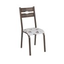 Ver mais imagens de Conjunto de Mesa com 4 Cadeiras Luna Bege/Bronze/Geométrico
