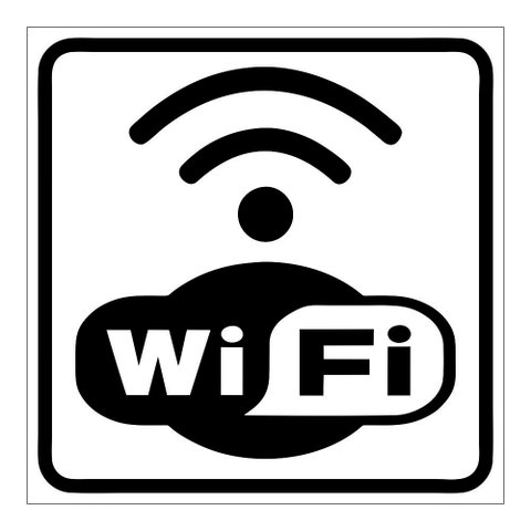 Placa De Sinalização Wi-Fi 15x15cm TaColado 10 Unidades