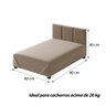 Cama Box para Pet 80cm em Suede - 7
