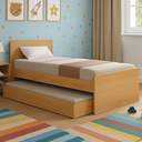 Ver imagem 4 de Bicama Solteiro Bibox Cama com Auxiliar com Colchões D33 Premium Cor:cinamomo