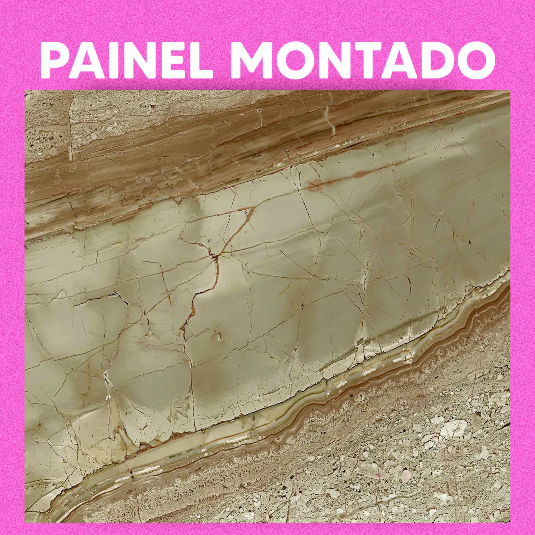 Papel de Parede Painel 3D Mármore Travestino 2,5M Marrom Revestimento Pedra Requinte Auto Colante - 3