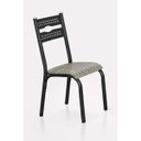 Ver mais imagens de Conjunto de Mesa com 6 Cadeiras Luna Bege/Craqueado Preto/Junco Manteiga
